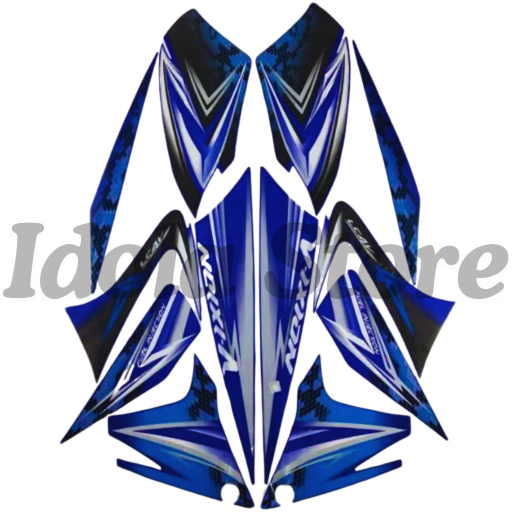 Stiker Striping Yamaha Vixion 150 2009 Old Putih Biru List Body Motor Yamaha Vixion