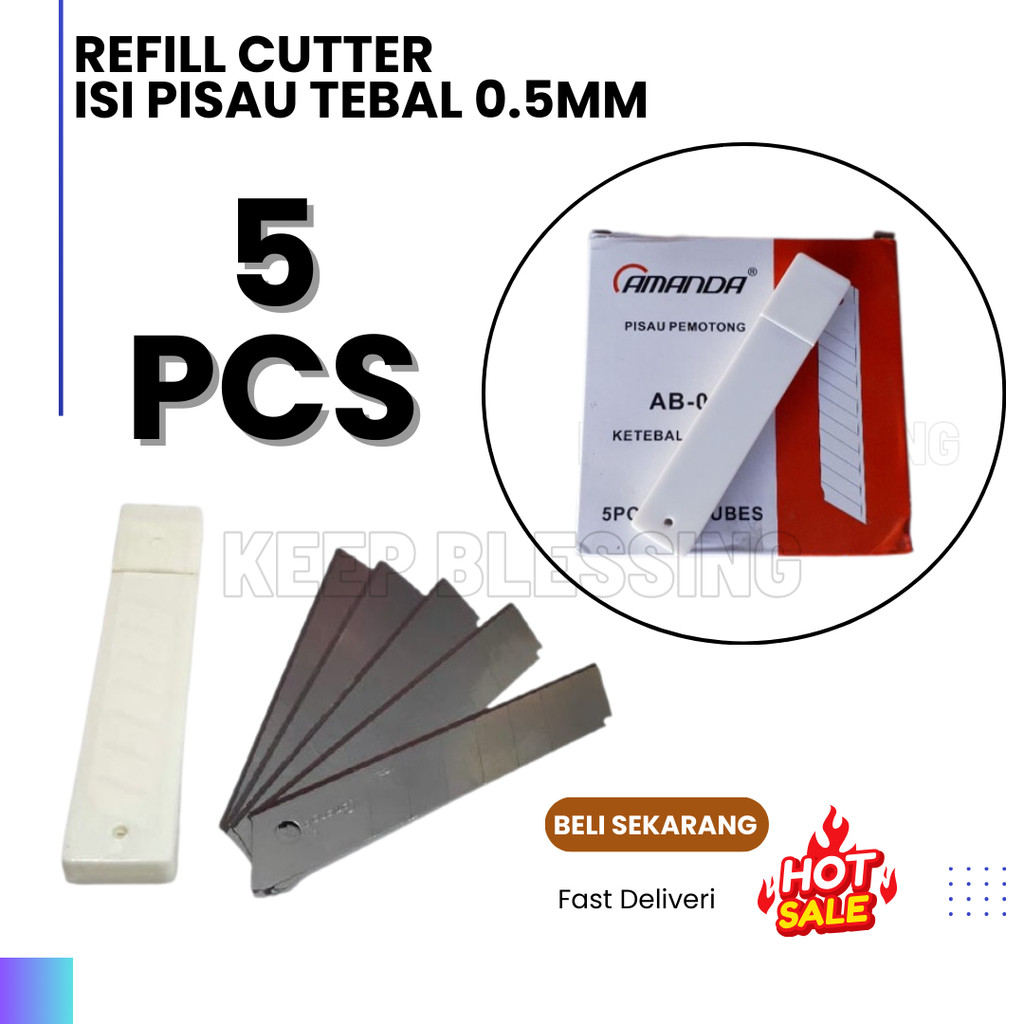 

Isi Cutter L-150 / 1 Tube (Isi 5 Pcs) / Tajam Kuat Tahan Lama / Cod / Duta Gemilang