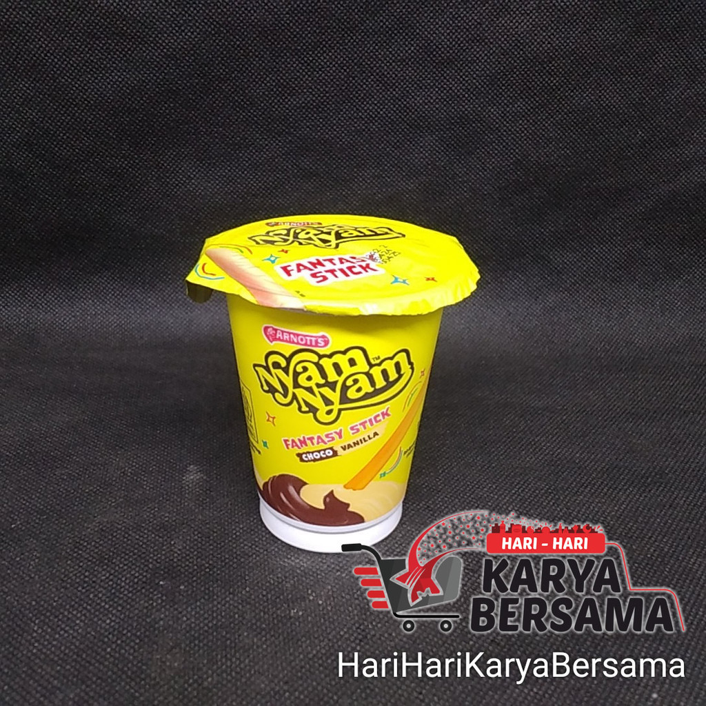 

MAKANAN RINGAN BISKUIT STICK ARNOTT'S NYAM NYAM STICK CHOCO VANILLA 25GR