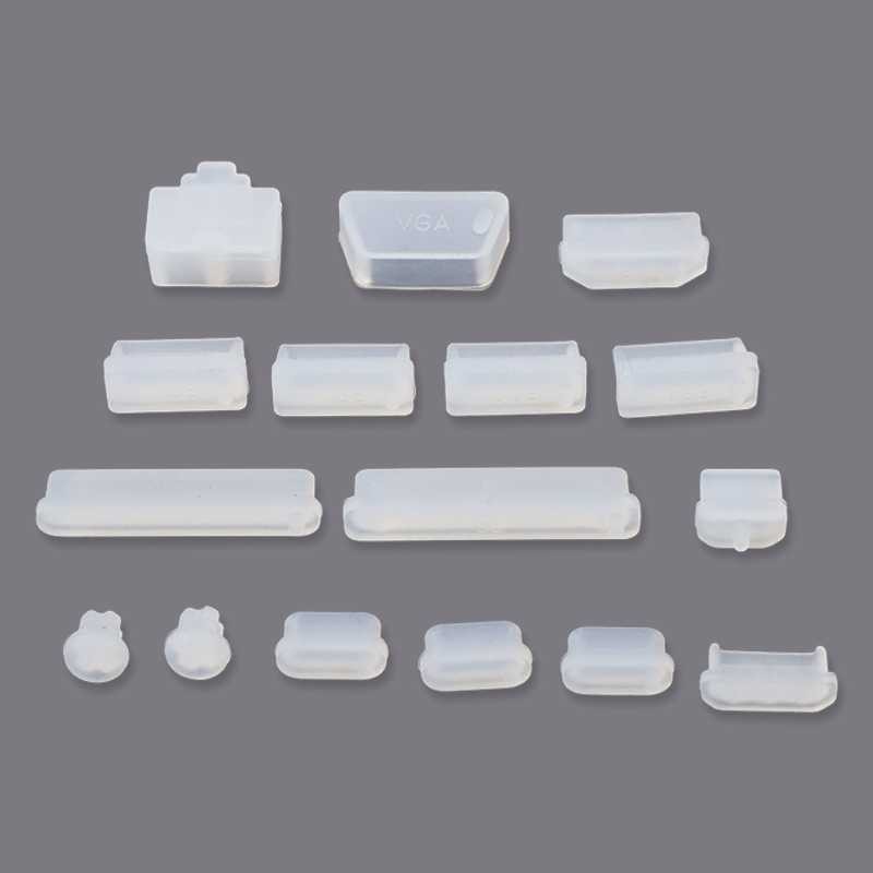 Laptop Dust Plug Cover USB HDMI VGA AUX Silicone 16 PCS