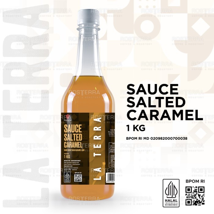 

Sauce Syrup Salted Caramel Premium Flavor Minuman Saos Sirup Rasa karamel Asin 1 LIter La Terra