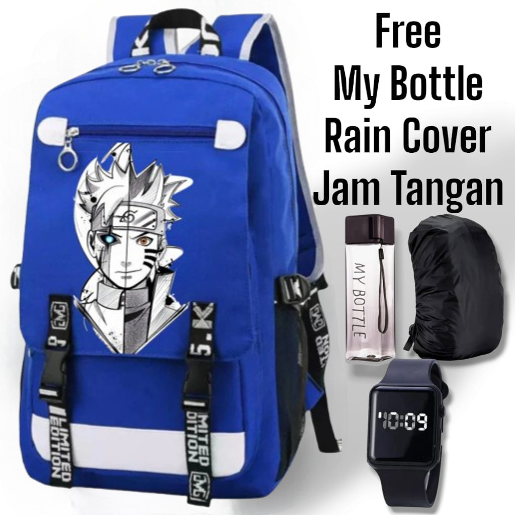 HS - TAS SEKOLAH ANAK SD LAKI LAKI PEREMPUAN ANIME NARUTO TAS ANAK SEKOLAH