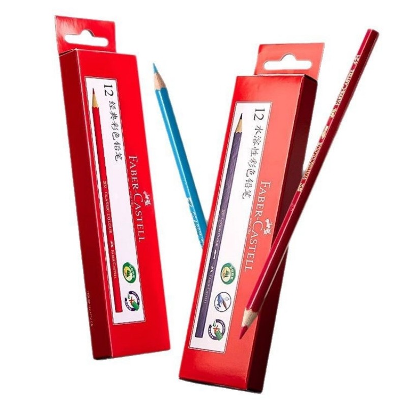 

Faber-Castell Water Soluble Colored Pencil Professional Drawing Black/White/Glod/Silver Hand-Painted Color Pencils Art Supplies