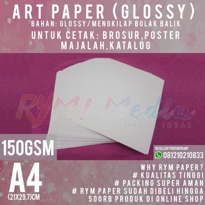 LARIS-Kertas Art Paper 150gsm A4 (1 rim/500 lembar)