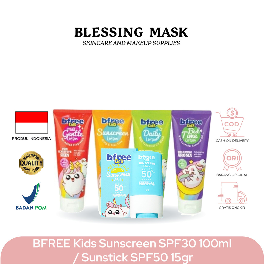 BFREE Kids Lotion & Sunscreen 100ml Series SPF30 | Sun Stick 15ml SPF50