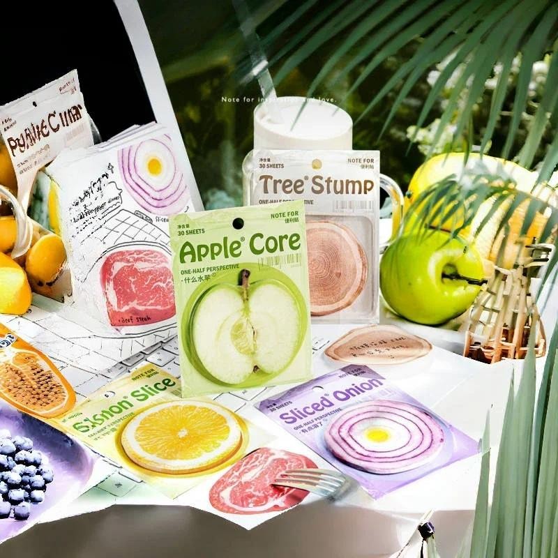 

30 Pcs Cute Sticky Notes Fruits Kawaii Sticky Notes Fun Sticky Notes Cute Notepads Note Pads Self Stick Memo Pad