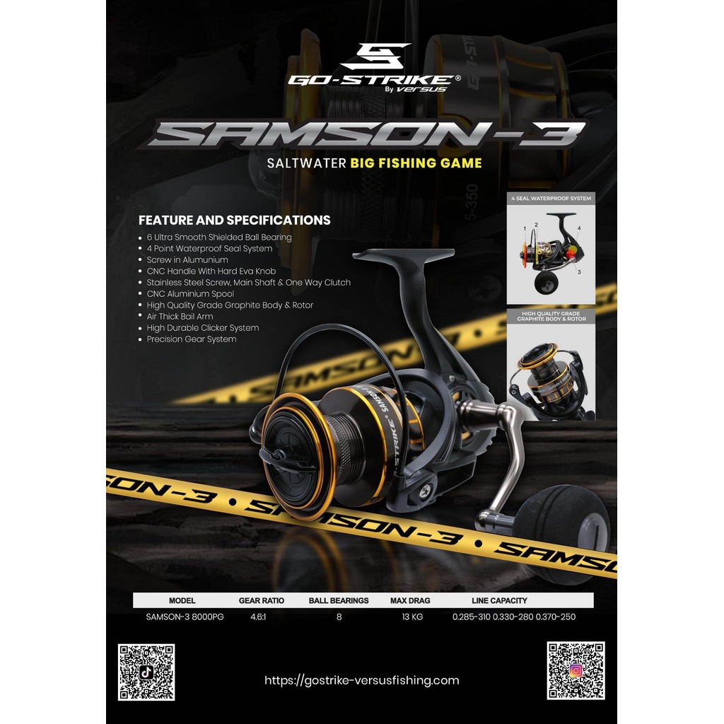 Reel Gostrike Samson-3 8000PG by Versus