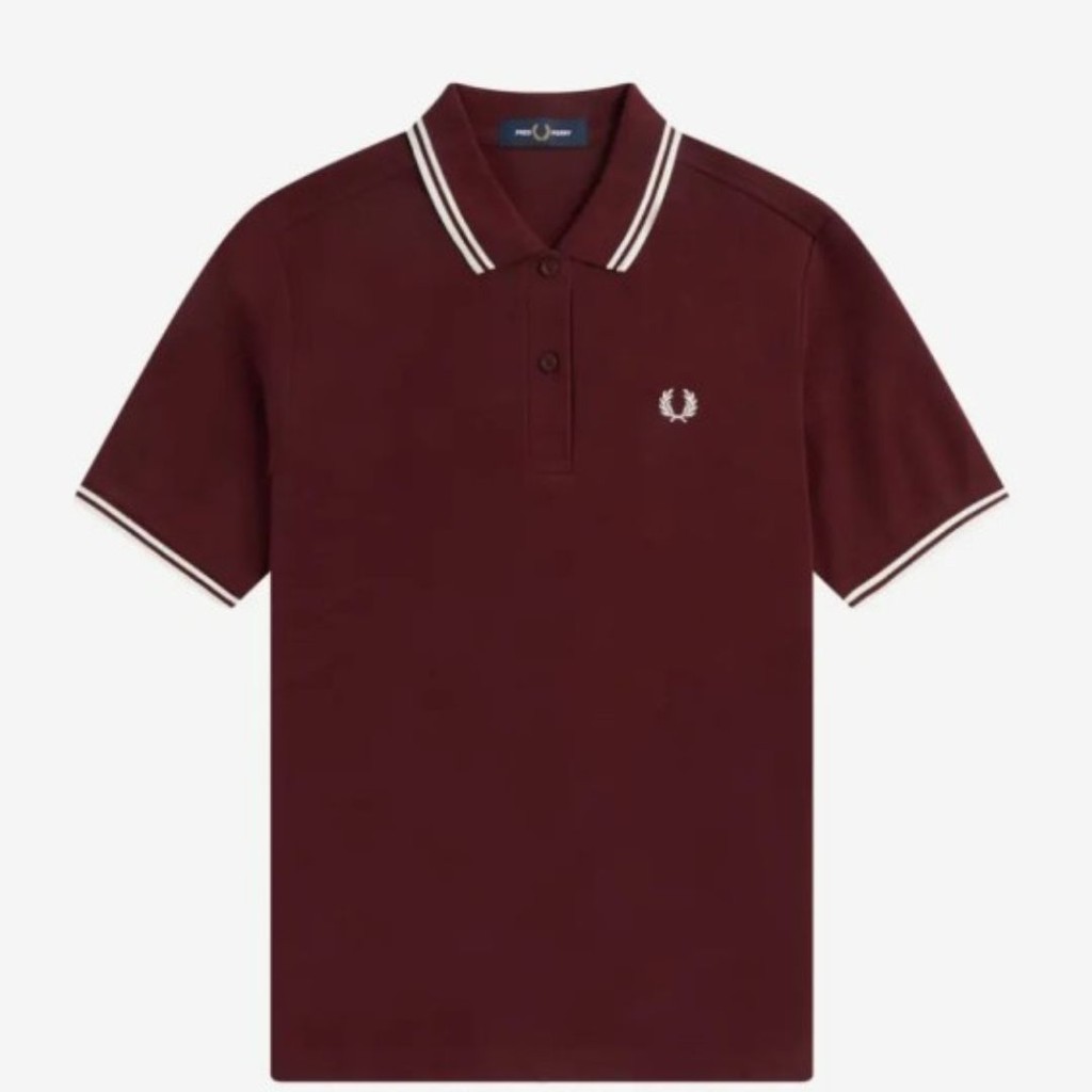 TWIN TIPPED FRED PERRY SHIRT OXBLOOD