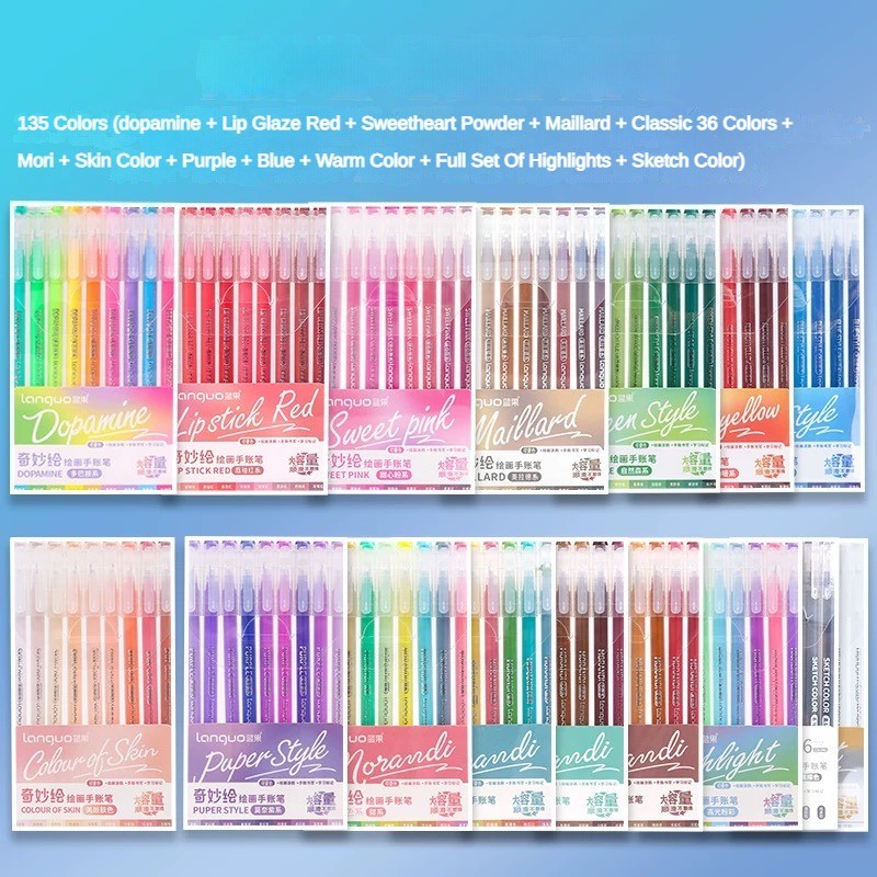 

198/9 Colors Morandi Colorful Gel Pen Student Note Marker Notebook Painting Graffiti Color Pen Stationery Office School Supplies