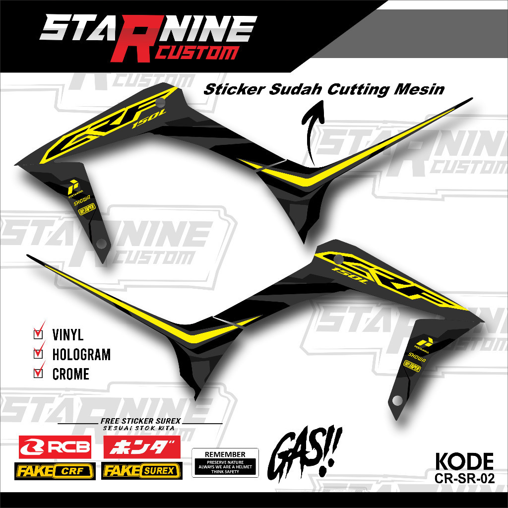 STRIPING ORI VARIASI CRF 150L STRIPING VARIASI CRF STIKER CRF MINIMALIS
