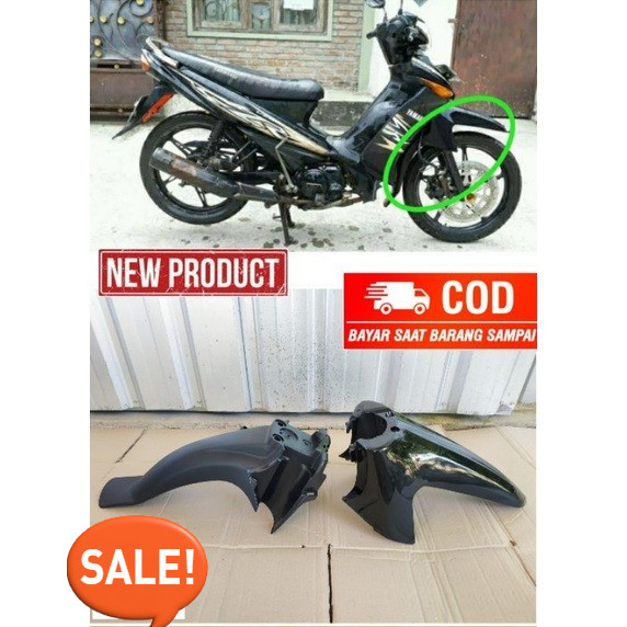 Selebor Slebor Spakbor Depan Belakang Sed Vega ZR Warna Hitam Mengkilap