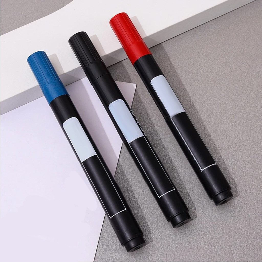 

SR Spidol Permanent Marker Permanen Tahan Air Alat Tulis Spidol Cepat Kering Tinta Minyak Hitam Biru Merah Tidak Pudar S051
