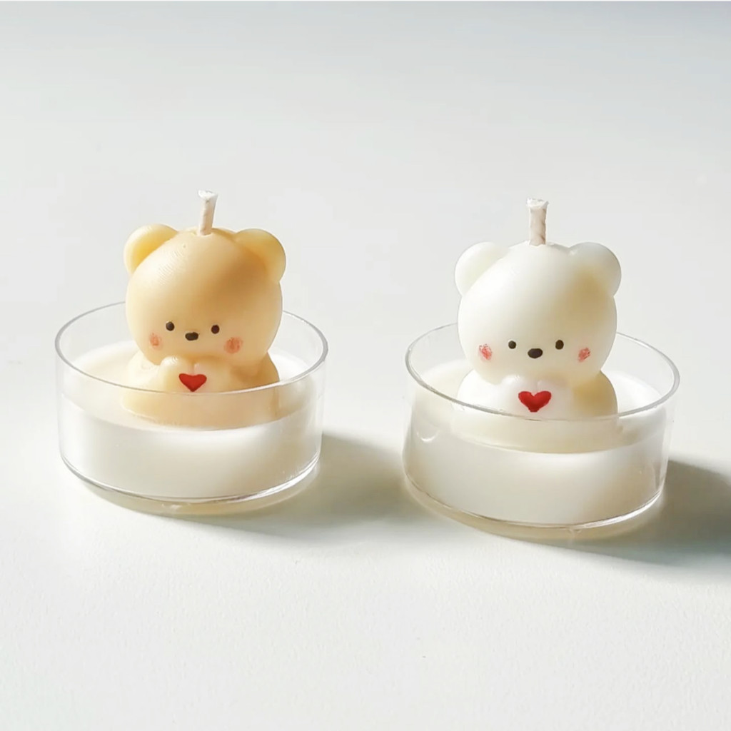 

Bear and Rabbit with Love Silicone Mold DIY Handmade Candle Mold