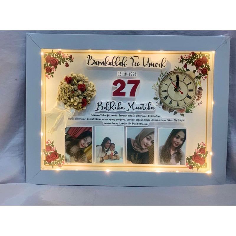 pop up 3d frame flower in frame ulang tahun ultah birthday