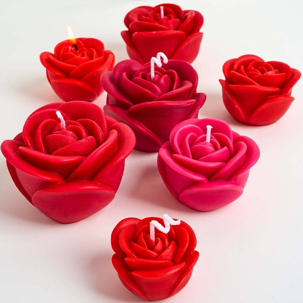 

3D Rose Flower Silicone Candle Mold DIY Scented Candles Soap Molds Plaster Resin Chocolate Craft Making Home Dec