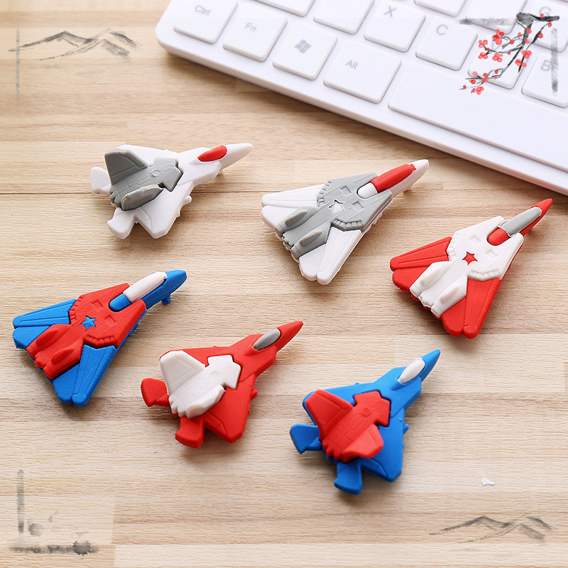 

4 Pcs Aircraft Eraser Cartoon Student Learning Supplies Small Gifts School Stationery Office Supplies