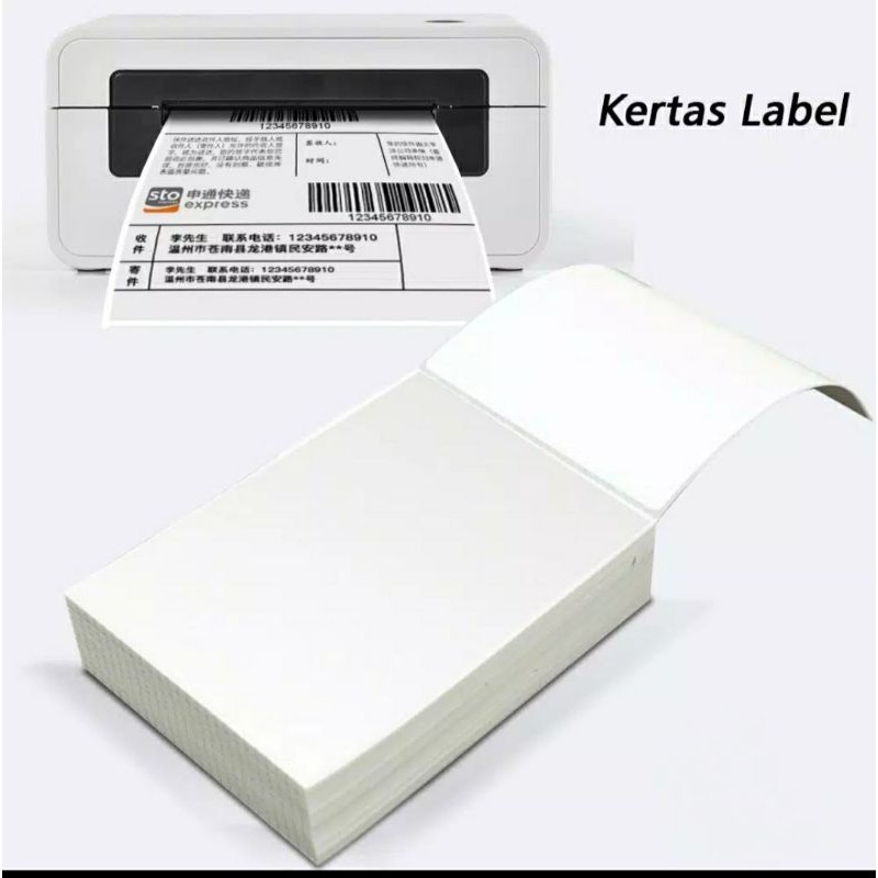 

NMZSHOP Kertas Thermal Label Thermal Import 100 x 150 A6 Kertas Isi 500 Lembar Stiker Barcode Kertas