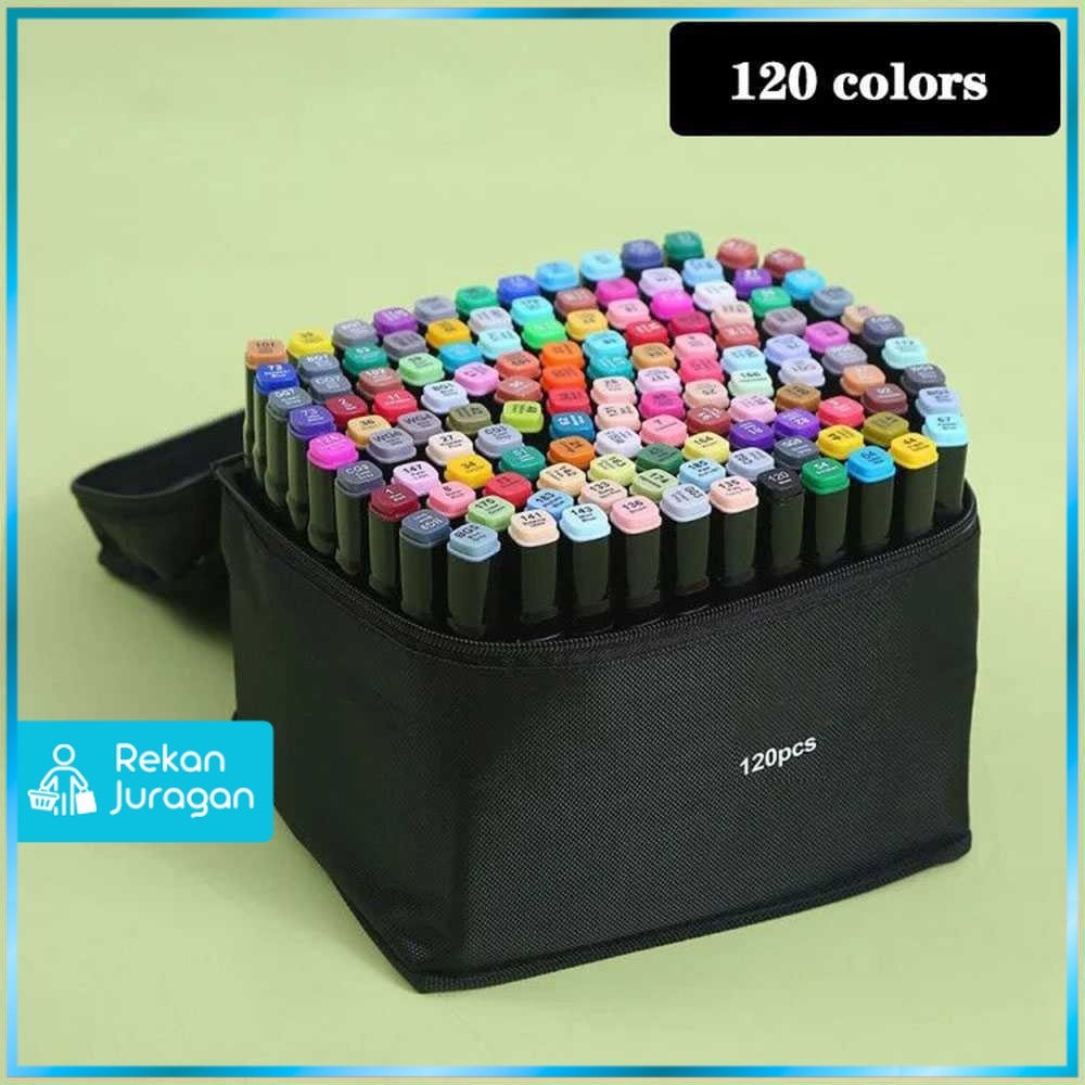 

Toddi Spidol Dual Side Fine Art Brush Art Marker Set 120 Warna - CY-006