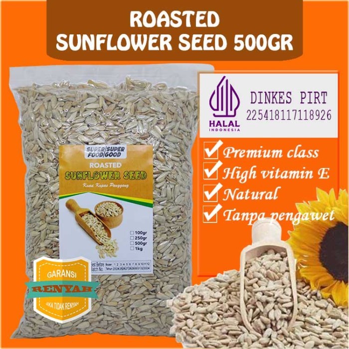 

Roasted Sunflower Seed 500Gr - Kuaci Kupas Panggang Kualitas Premium