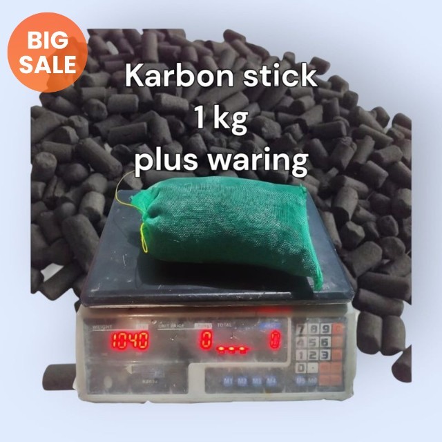Karbon aktif stick 1kg plus waring / karbon aktif / karbon stick / karbon stik / filter air / carbon