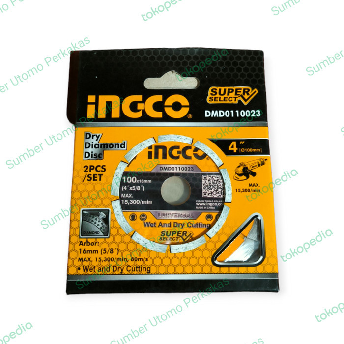 DMD0110023 Mata potong keramik granit ingco 4" diamond dry gerinda