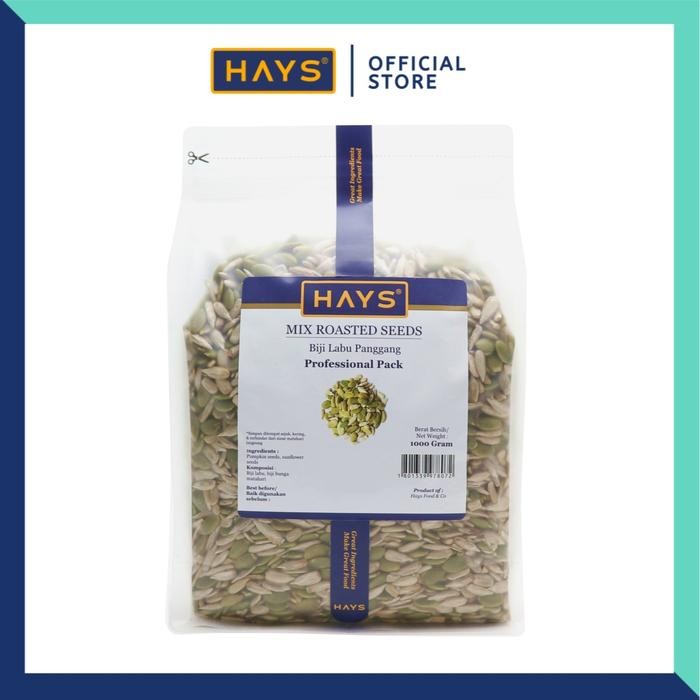 

Mix Roasted Seeds 1 KG (Pumpkin Seed & Sunflower Seed) / Campuran Kuaci Labu dan Kuaci Bunga Matahari Panggang 1 KG HAYS - 1 KG