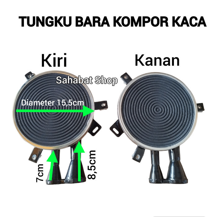 TUNGKU BARA API UNTUK KOMPOR GAS KACA UNIVERSAL / BARA INFRARED - tungku kiri