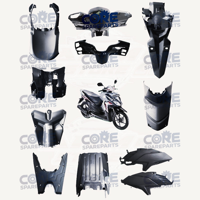 Cover Body Kasar Vario Techno 110 Karbu / Eceran  Paketan  Full Cover Body Kasar Vario Techno 110 Ka