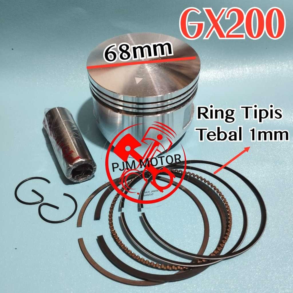 

GX200 Piston assy seher komplit mesin pengerak model ring tipis 6.5HP amplas
