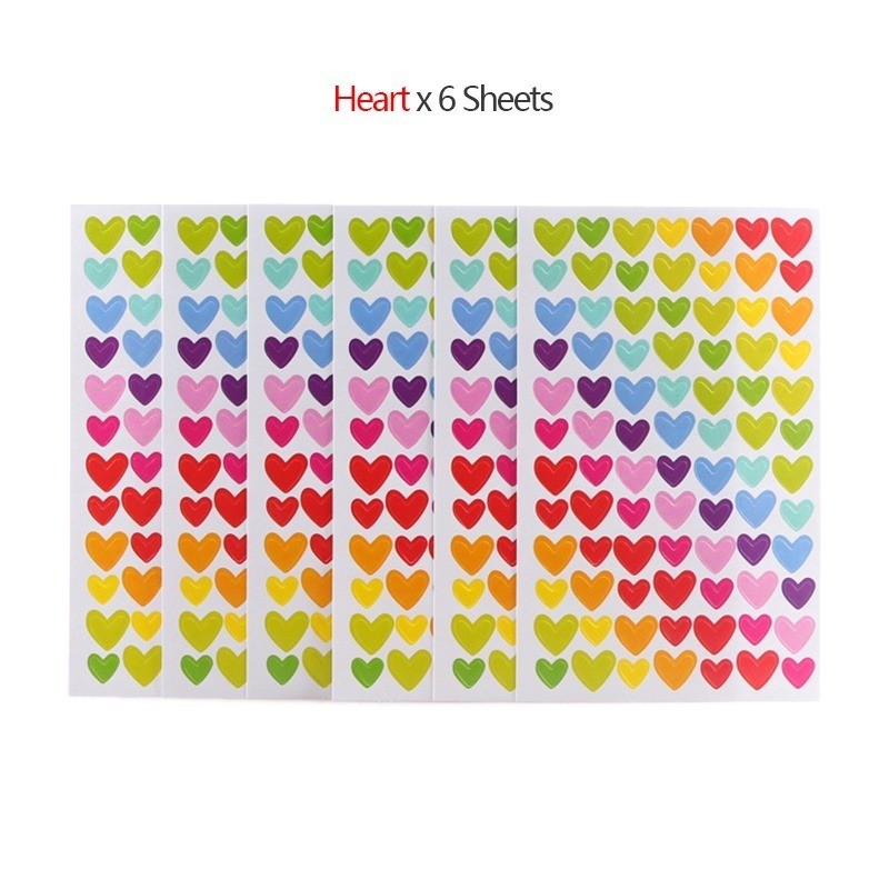 

6 pcs/pack Stiker kertas perekat estetika di buku catatan - Stiker scrapbook alat tulis lucu pita washi L006