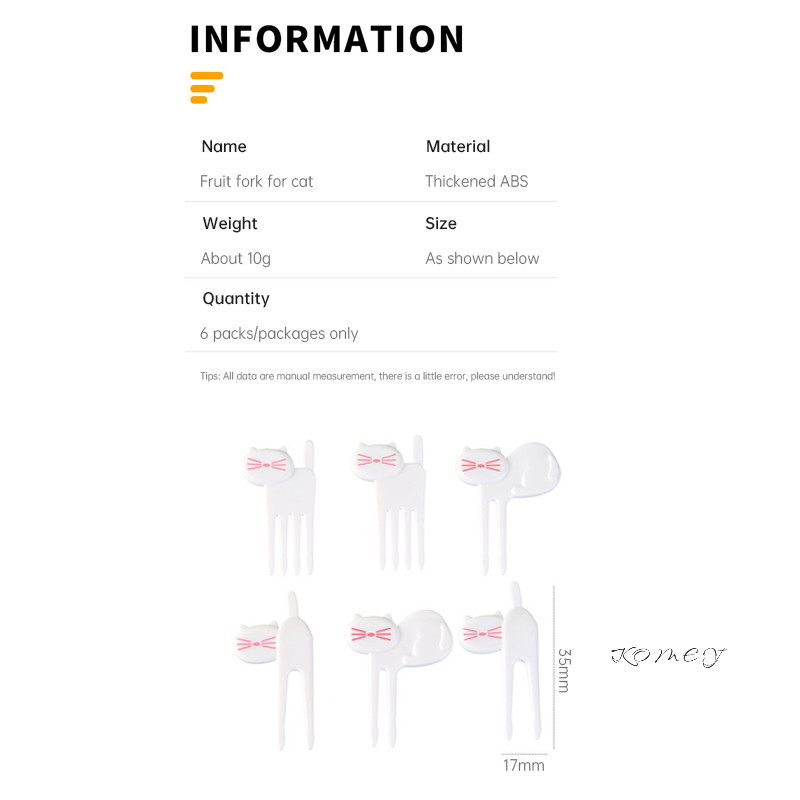 Garpu Buah Anak Kucing Kreatif Garpu Kue Hewan Kecil Lucu Garpu Anak-anak /komey