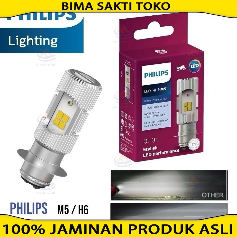 【ORIGINAL Philips 100%】 Lampu motor philips Philips philips m5 led Lampu utama led h6 Lampu led depa