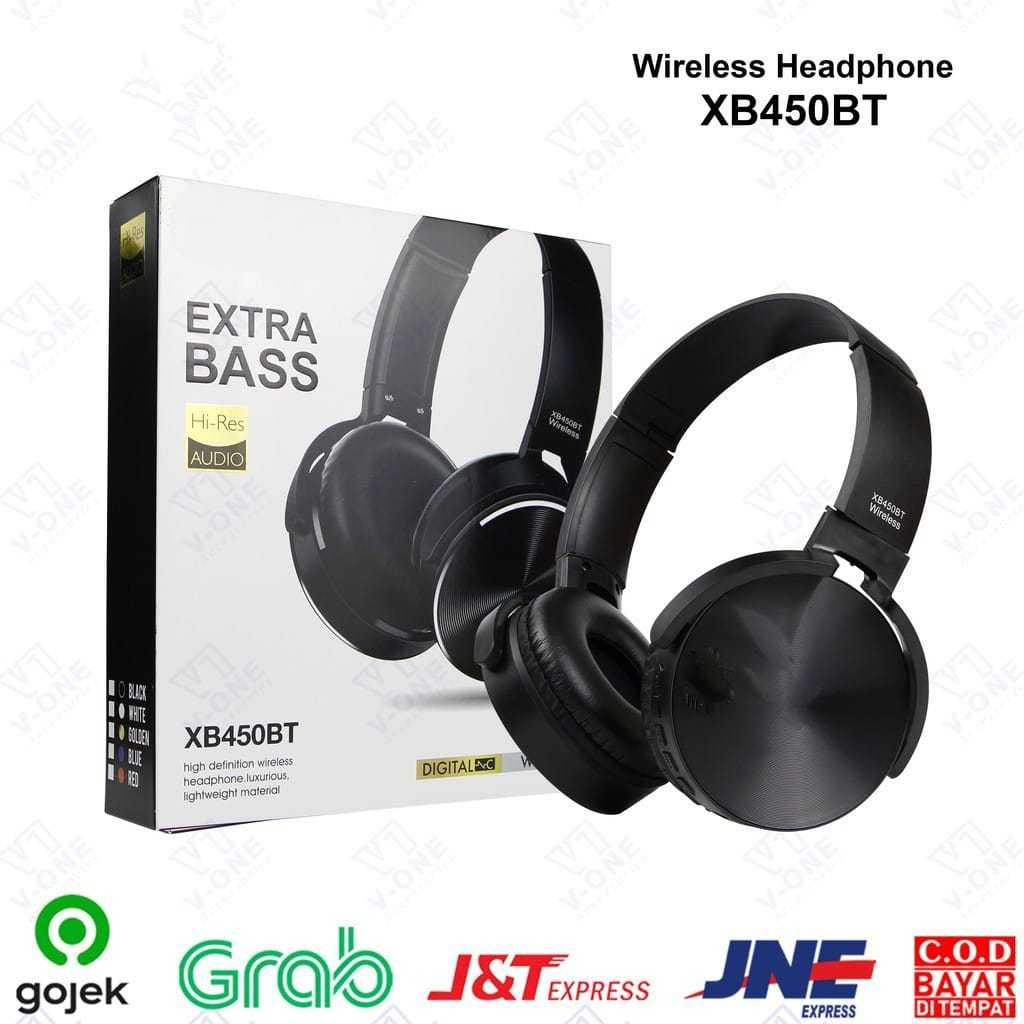 Headset bluetooth wireless earphone headphone bluethooth SONY XB450BT extra bass powerfull