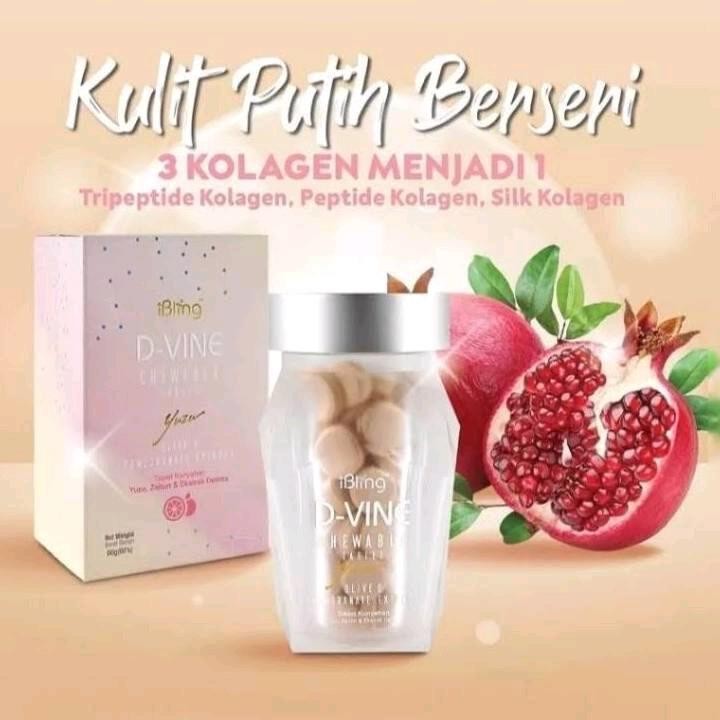 D-VINE Collagen Candy Varian Isi 20 Butir Skincare Asli Original Untuk Flek Wajah Dan Wajah