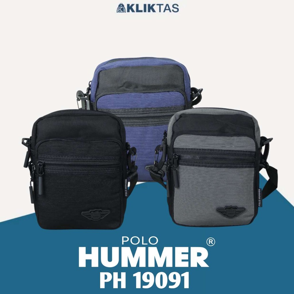 Tas Selempang Pria Polo Hummer 19091 Kasual Slingbag