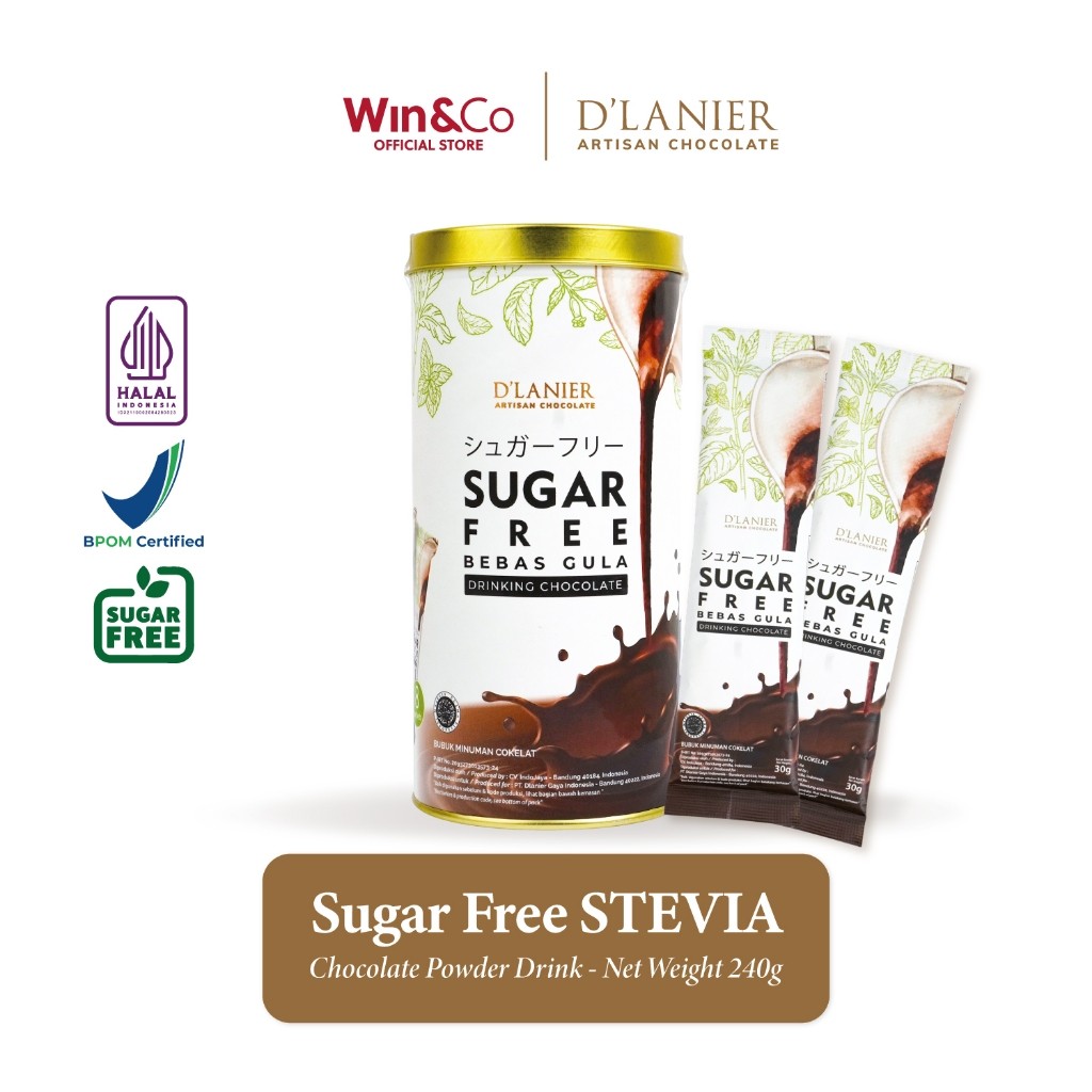 

D'Lanier Sugar Free Drinking Chocolate - Naturally sweetened with Stevia (8 sachets @ 30 gr)