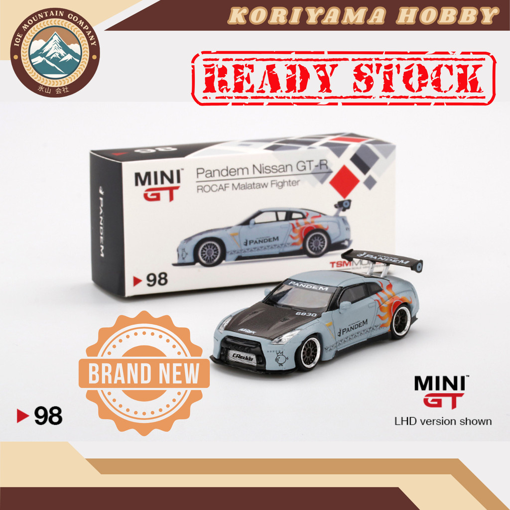 Mini GT 98 Nissan GTR R35 PANDEM ROCAF Malataw Fighter Taiwan Exclusive MiniGT