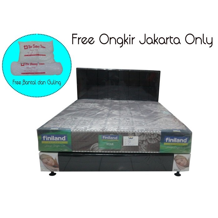 Promo Springbad Finiland Star Uk 160 x 200 + Sandaran Domino Fullset