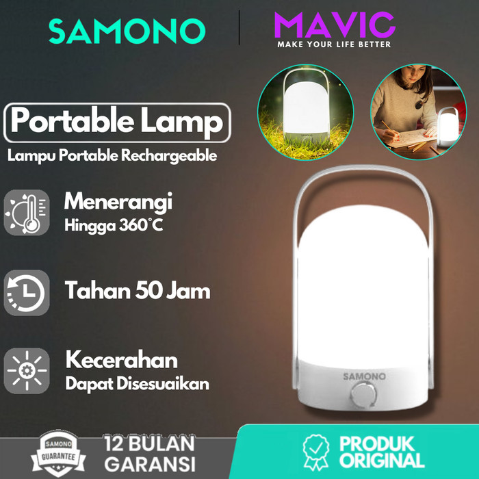 

Samono SW-RLW08 Rechargeable Portable Lamp Lampu Gantung Emergency 360