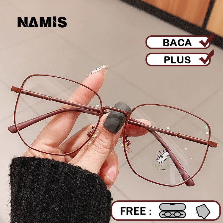 Nama Kacamata Baca Plus Anti Radiasi Blueray Pria Wanita Besar Frame Kaca Mata Optik 20100