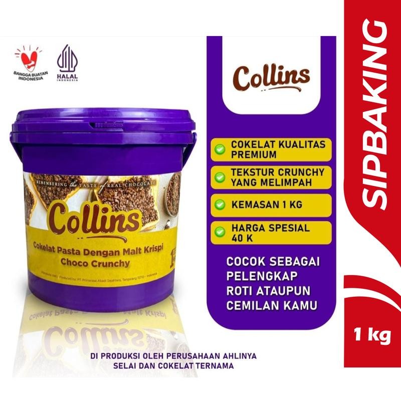 

JATIM - SURABAYA Collins Choco Crunchy 1kg / Selai Collins Coklat Crunchy Viral