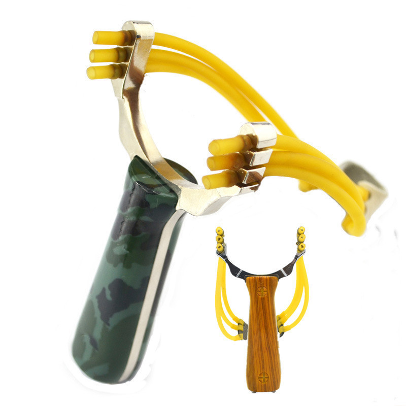 Professional Slingshot Sling shot Aluminium Alloy Slingshot Catapult Camouflage Bow Un-hurtable Outd
