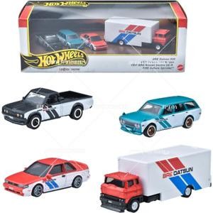 Pee99 Diecast Hot Wheels Premium BRE Datsun diorama display BRE Datsun 620 BRE Datsun 510 Wagon 1991