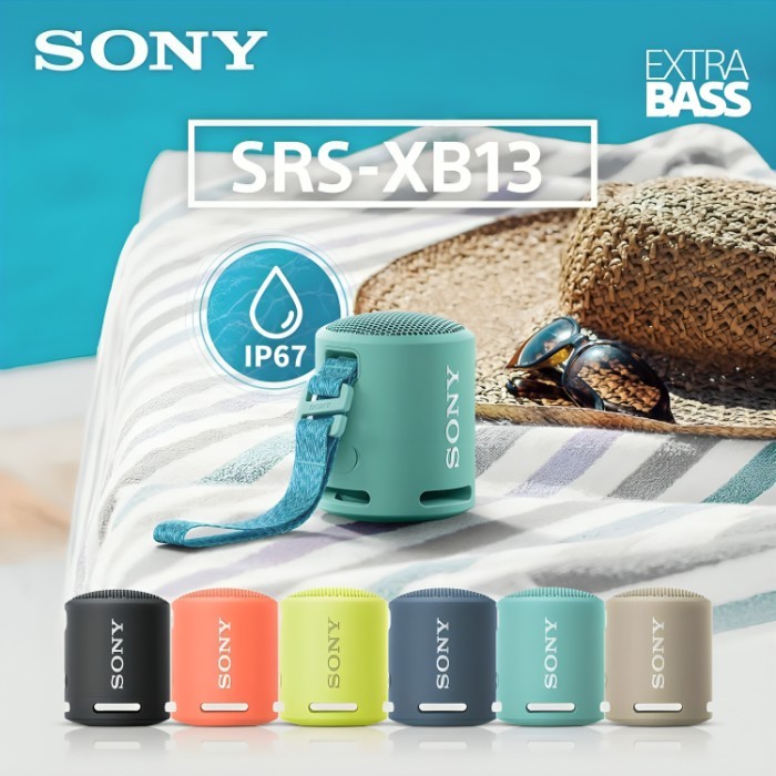 Sony Speaker/Sony Srs-xb13 Outdoor Wireless Portable Waterproof Speaker 【100% Original】 Speaker Blue