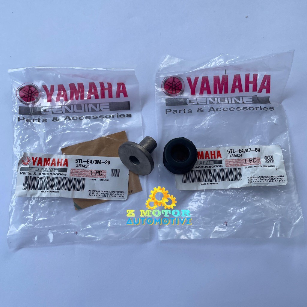 ABOLAILSHOP  Bosh Collar + Karet Damper Gromet Dudukan Baut Knalpot Original Yamaha Mio Sporty Smile