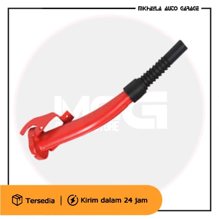 Jerigen Besi 20 Liter + Corong - Model Tutup Klip - Jerigen Offroad - Corong Merah
