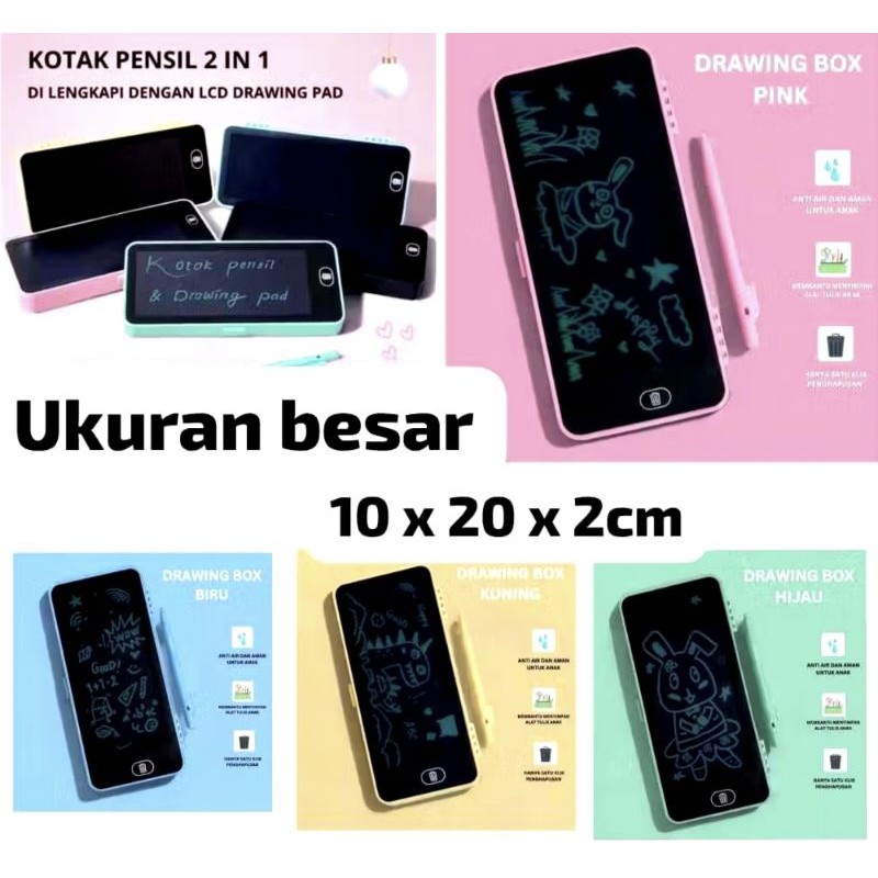 

Diskon Kotak Pensil Case Besar LCD Writing Drawing Box Case/Tempat Pensil /Pensil Drawing Pad Edukasi 2in1