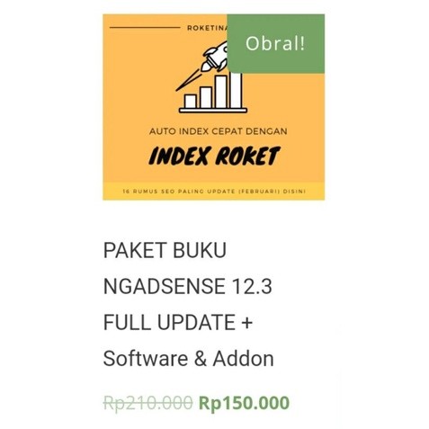 PAKET BUKU NGADSENSE  + Software & Addon peluang usaha dan bisnis