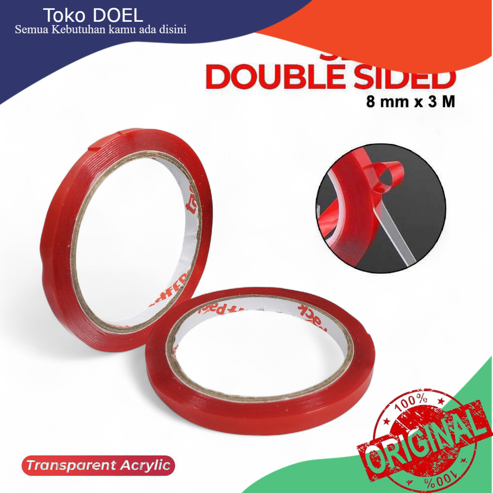 

Toko Doel TaffPACK Selotip Double Tape Transparent Acrylic 3M - HL878