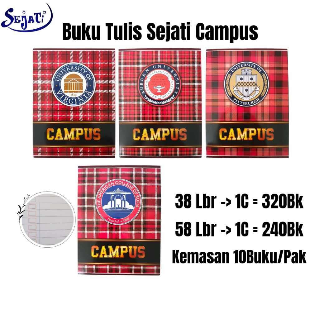 

Buku Tulis Kwarto SEJATI CAMPUS 38/58 lembar (10pc)